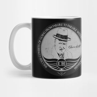 Churchill Circle Pin BW Mug